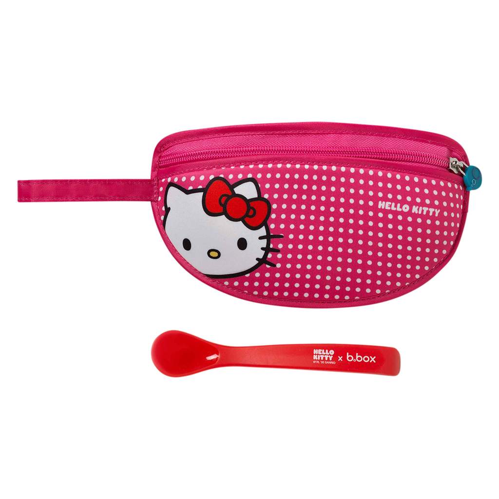 B.BOX - HELLO KITTY TRAVEL BIB & SPOON (POP STAR)