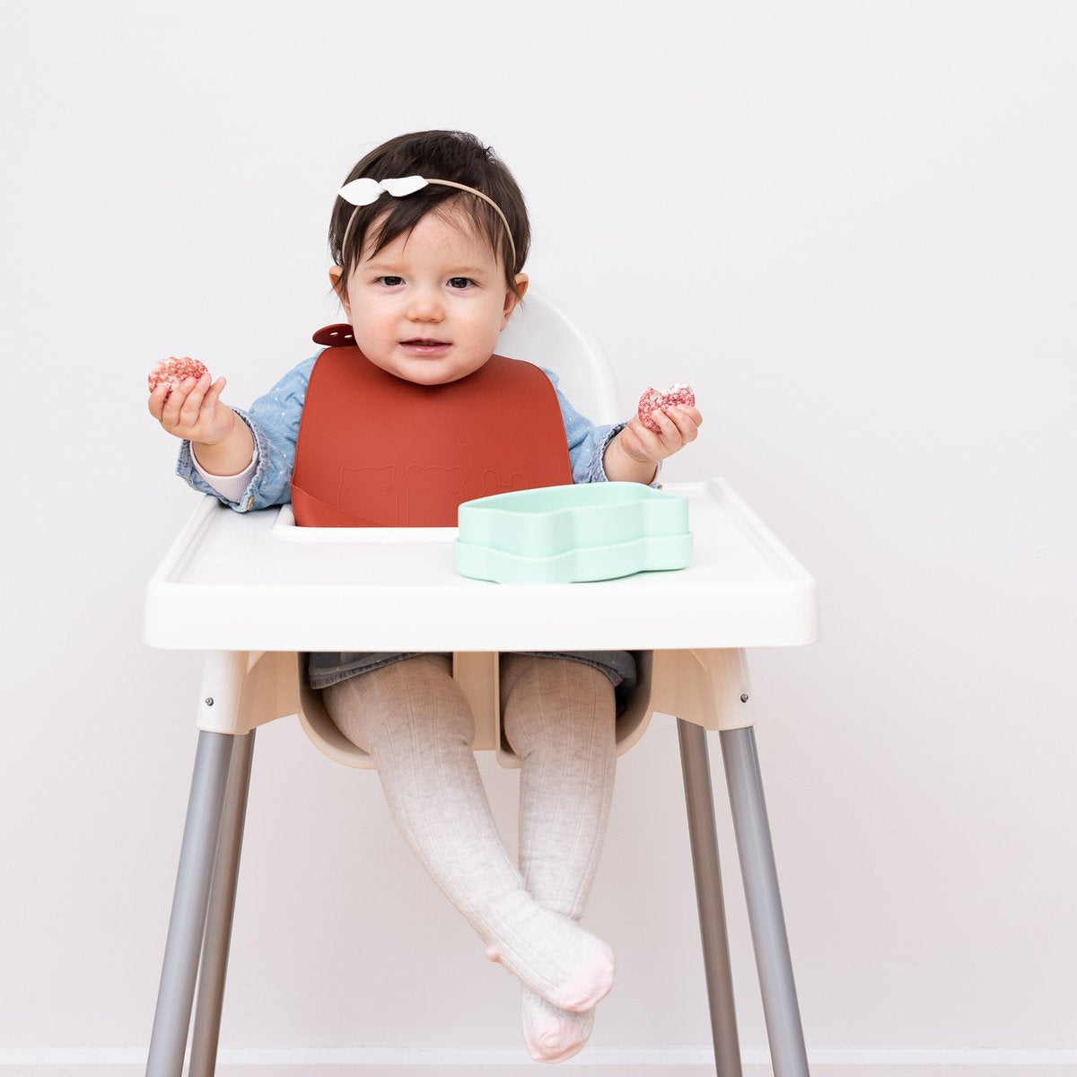 WE MIGHT BE TINY - CATCHIE BIBS - RUST & BEIGE (2 PACK)