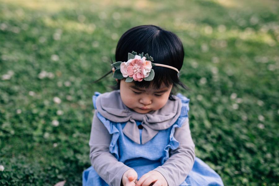 KIREI HANDMADE - SMALL CROWN HEADBAND (CLASSIC BLUSH)