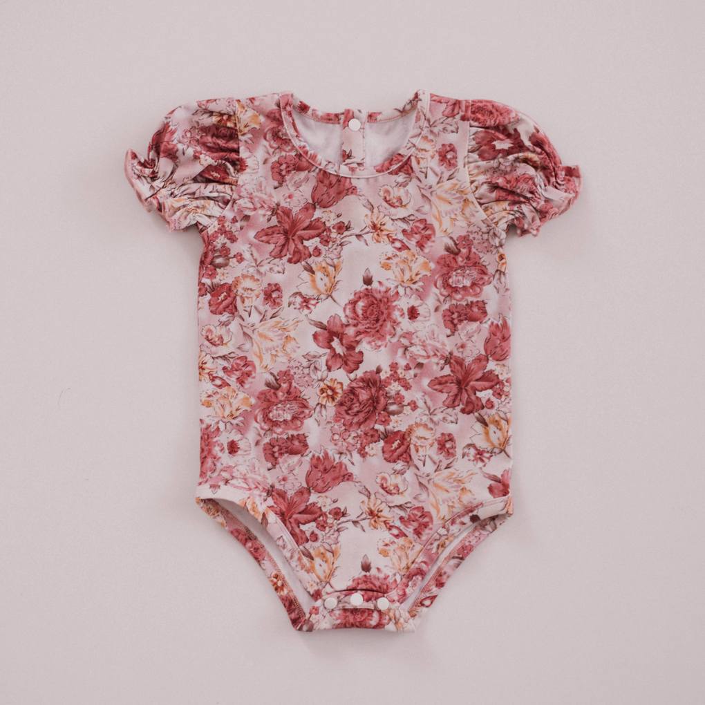 LULU & MILLY - DARLING COLLECTION - FLORENCE PUFF SLEEVE BODYSUIT (ORGANIC)