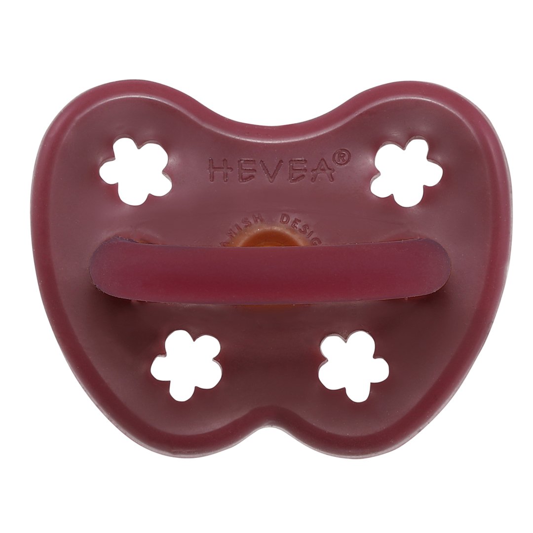 HEVEA ROUND PACIFIER 3 - 36 MONTHS (RUBY)