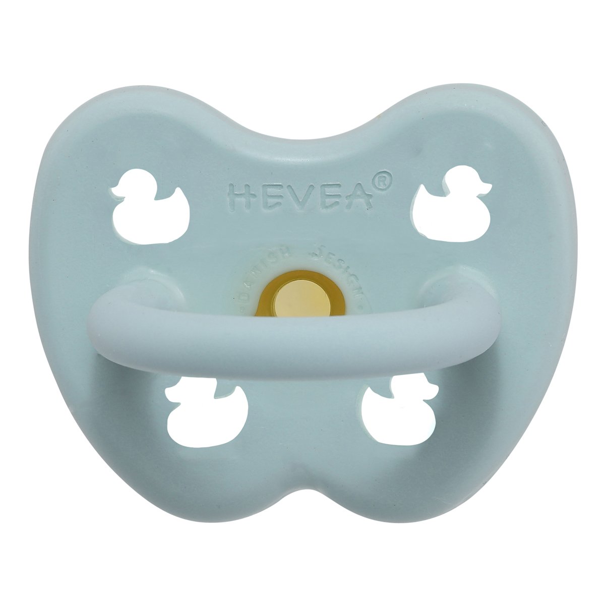 HEVEA ROUND PACIFIER 0 - 3 MONTHS (BABY BLUE)