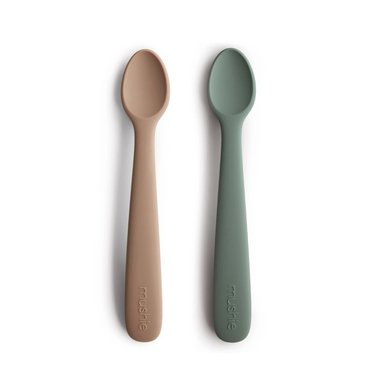 Mushie - Silicone Baby Feeding Spoons (Dried Thyme/Natural) 2 Pack