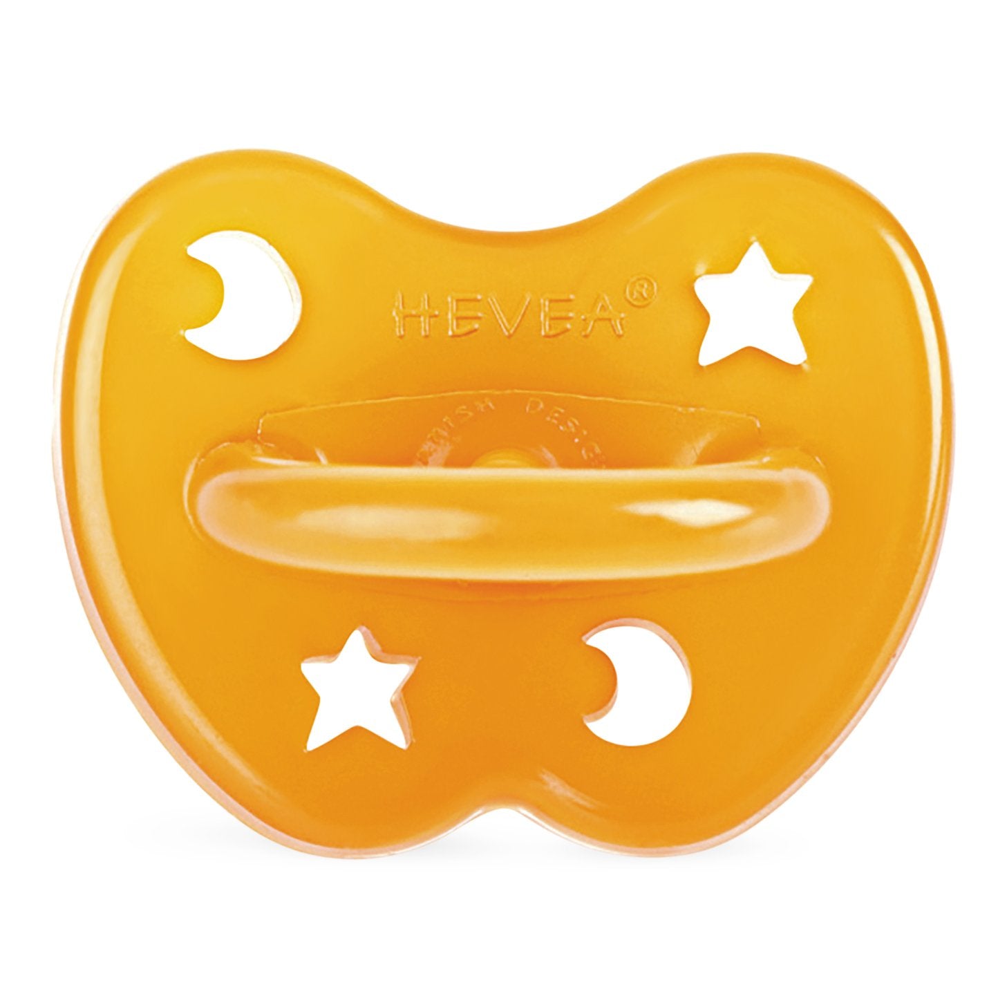 HEVEA ORTHODONTIC PACIFIER 3 - 36 MONTHS (STAR & MOON)
