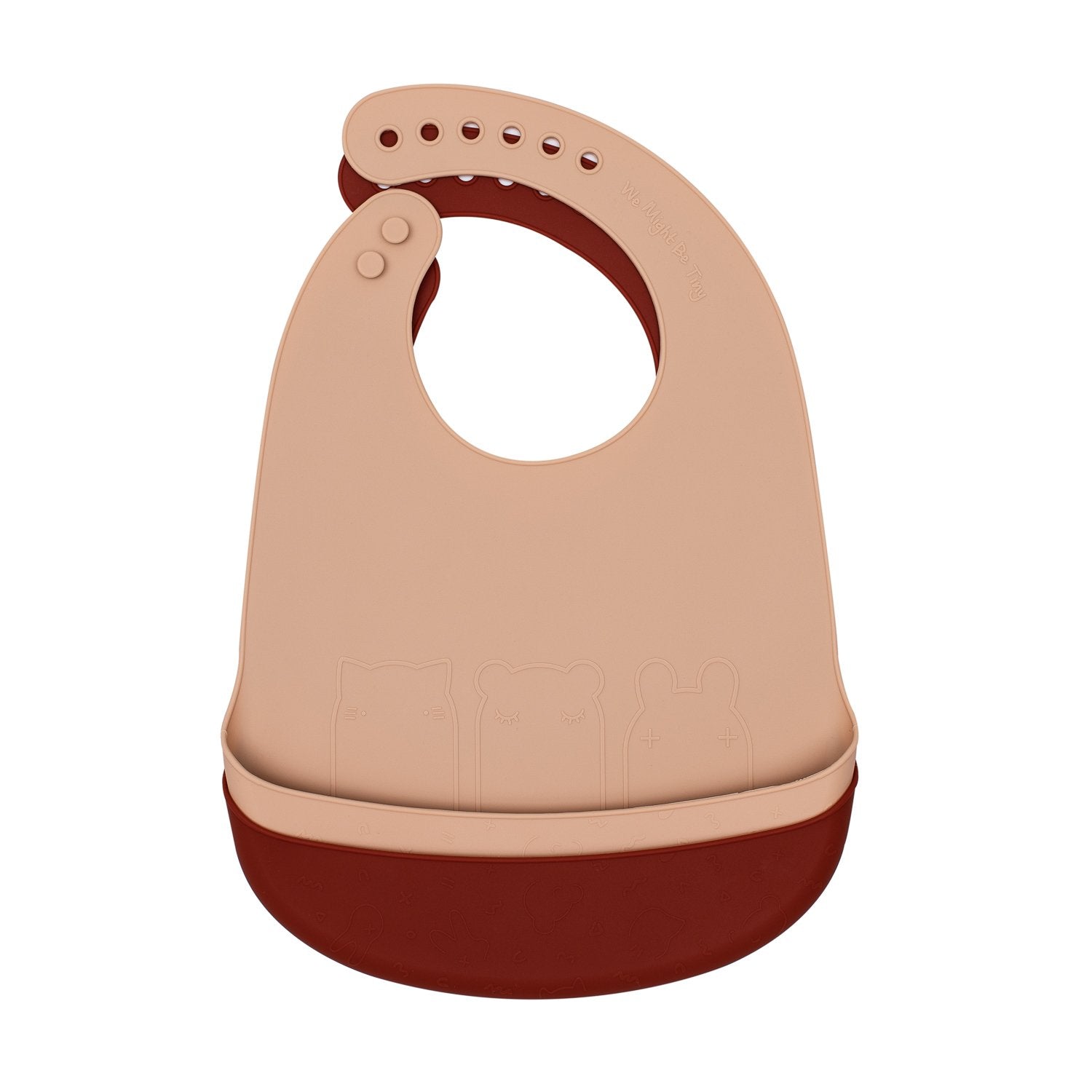 WE MIGHT BE TINY - CATCHIE BIBS - RUST & BEIGE (2 PACK)