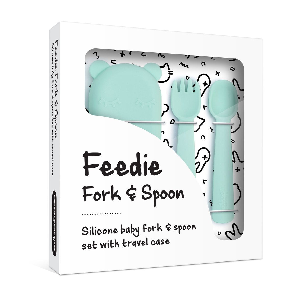 WE MIGHT BE TINY - FEEDIE FORK & SPOON SET - VARIOUS COLOURS