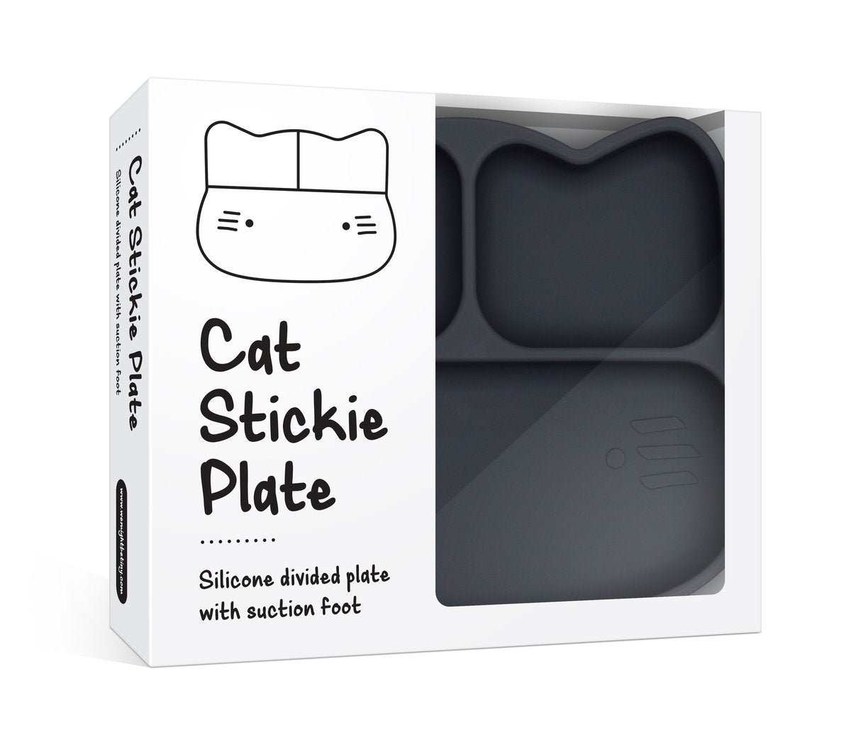 WE MIGHT BE TINY - CAT STICKIE PLATE - VARIOUS COLOURS
