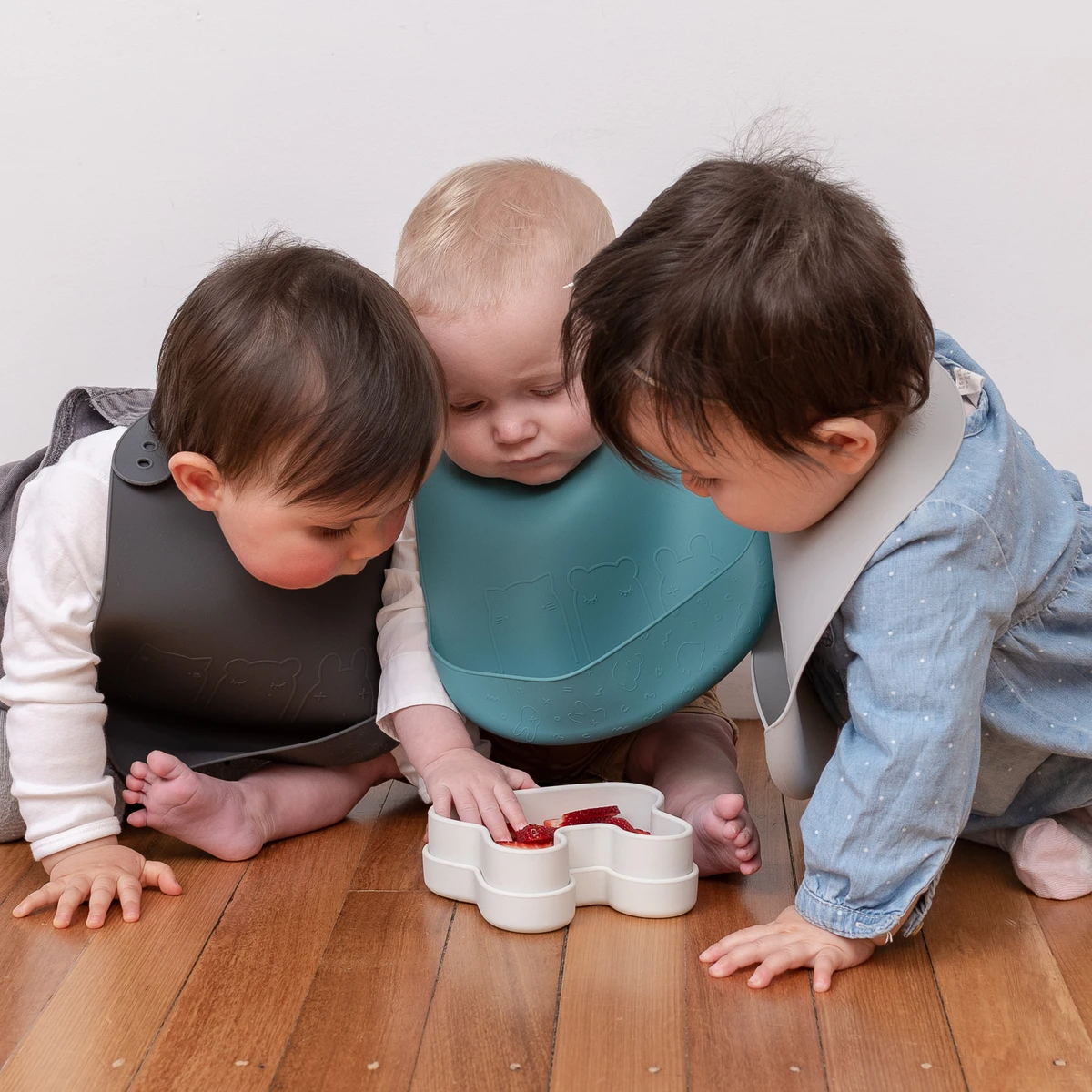 WE MIGHT BE TINY - CATCHIE BIBS - BLUE DUSK & CHARCOAL (2 PACK)