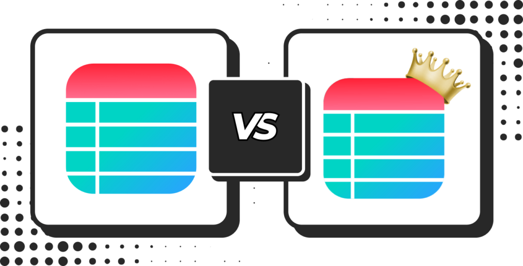 Ninja Tables Free Vs Ninja Tables Pro