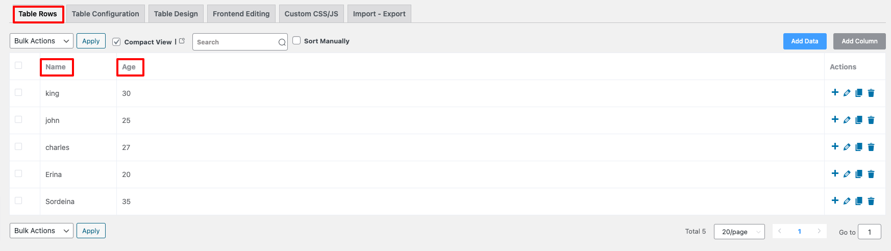 custom filter on numeric column