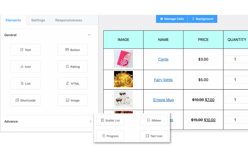 show dynamic data in drag and drop table