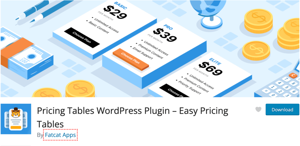 Easy Pricing Tables