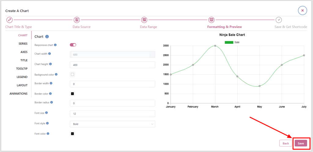 edit wordpress charts