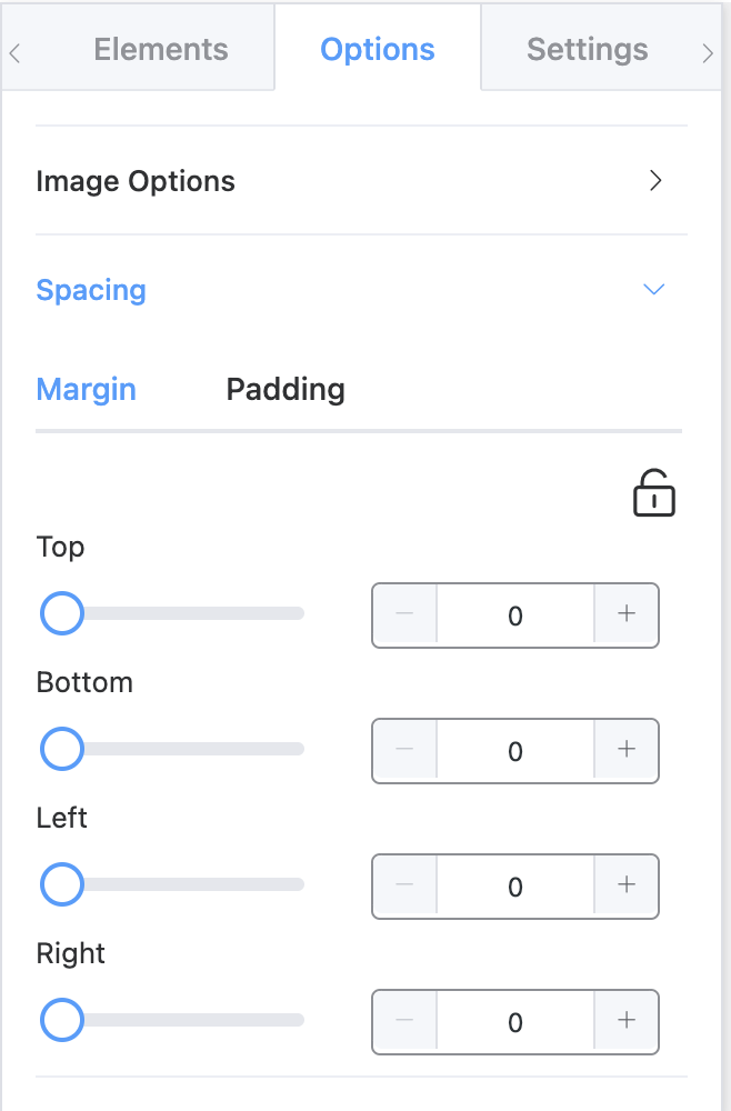 Table margin